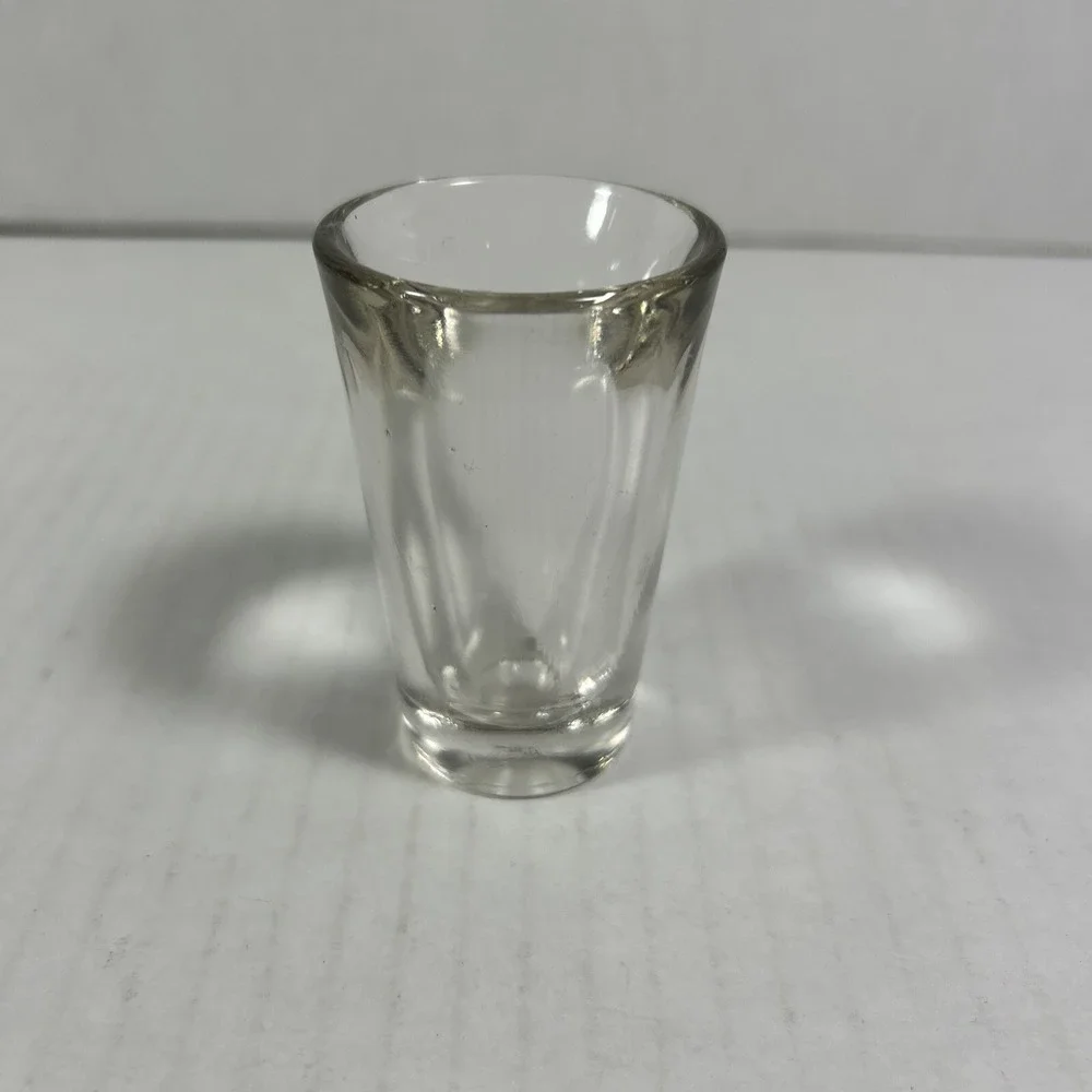 Hazel Atlas‎ Vintage Clear Glass Double Shot Glass Liquor